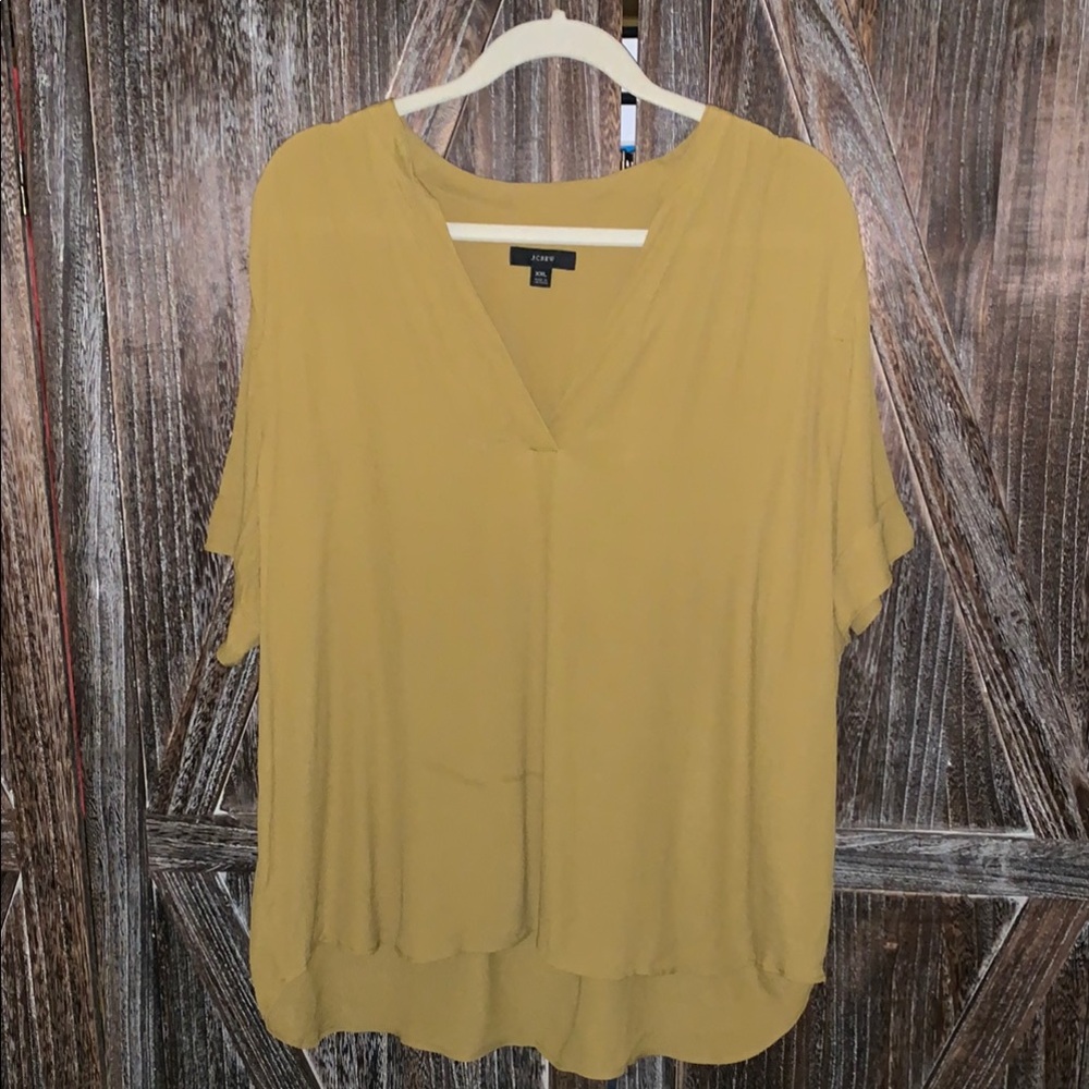 J. Crew Mustard Yellow Blouse